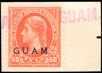 Guam 1899 50c yellow-orange fine used on piece.