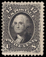 USA 1861 12c grey-black unused no gum.