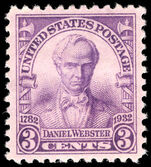 USA 1932 150th Birth Anniversary of Daniel Webster lightly mounted mint.