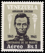 Venezuela 1966 Death Centenary 1965 of Abraham Lincoln unmounted mint.
