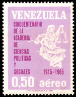 Venezuela 1966 50th Anniversary of Political and Social Sciences Academy unmounted mint.