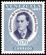 Venezuela 1967 Birth Centenary of Ruben Dario unmounted mint.