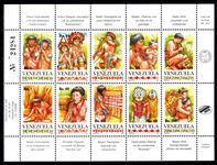 Venezuela 1993 Amerindians sheetlet unmounted mint.