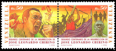 Venezuela 1995 Jose Chirinos insurrection unmounted mint.
