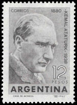 Argentina 1963 Kemal Ataturk unmounted mint.