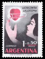 Argentina 1958 Leukaemia Relief Campaign unmounted mint.