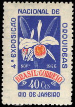 Brazil 1946 Fourth National Exhibition of Orchids unmounted mint.