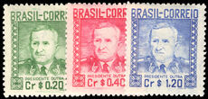 Brazil 1947 Commemorating President Dutra wmk 204 lightly mounted mint.