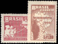 Brazil 1950 Sixth Brazilian Census lightly mounted mint.