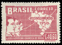 Brazil 1950 Sixth Brazilian Census 60c unmounted mint.