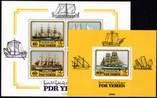 Yemen Democratic Rep. 1983 Ships souvenir sheet set unmounted mint.