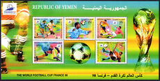 Yemen 1998 World Cup Football souvenir sheet unmounted mint.