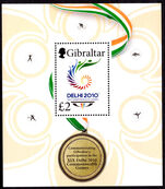 Gibraltar 2010 Commonwealth Games souvenir sheet unmounted mint.