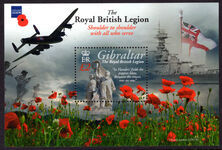 Gibraltar 2011 Royal British Legion souvenir sheet unmounted mint.