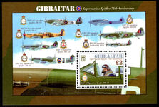 Gibraltar 2011 Supermarine Spitfire souvenir sheet unmounted mint.