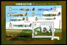 Gibraltar 2011 Supermarine Spitfire souvenir sheet fine used.