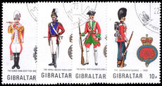 Gibraltar 1973 Military Uniforms (5th series) fine used.