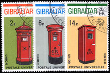 Gibraltar 1974 UPU fine used.