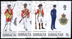 Gibraltar 1974 Military Uniforms (6th series) fine used.