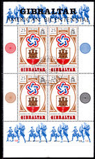 Gibraltar 1976 American revolution sheetlet fine used.