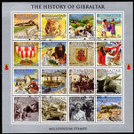 Gibraltar 2000 History of Gibraltar sheetlet fine used.