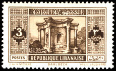 Lebanon 1930-36 3p sepia Baalbek lightly mounted mint.