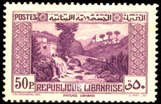 Lebanon 1937-40 50p violet lightly mounted mint.