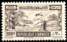 Lebanon 1945 300p black air lightly mounted mint.