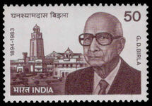 India 1984 G D Birla unmounted mint.