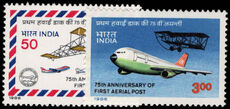 India 1986 First Airmail Flight unmounted mint.
