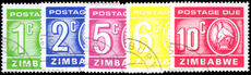 Zimbabwe 1980 Postage Due set fine used.