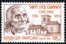 France 1986 St J M B Vianny unmounted mint.