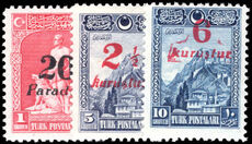 Turkey 1929 Provisionals lightly mounted mint.