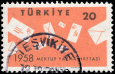 Turkey 1958 International Correspondence Week fine used.