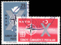 Turkey 1962 10th Anniv of Turkish Admission to N.A.T.O. fine used.