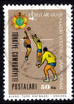 Turkey 1966 Military Volleyball Championships fine used.