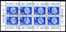 Turkey 1979 Ankara stamp exhibition souvenir sheet fine used.