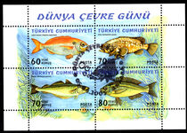 Turkey 2005 Fish souvenir sheet fine used.
