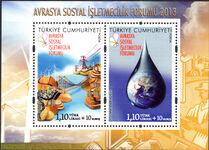 Turkey 2013 Euroasia Social Business Forum souvenir sheet unmounted mint.