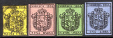Spain 1854 Official, Medio fine used, 1l with small thin.