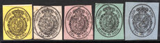 Spain 1855 Official set, thin paper (1l unused) fine used.