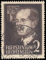 Liechtenstein 1955 2Fr Francis Joseph II fine used