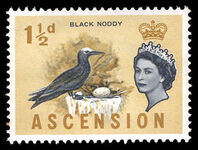 Ascension 1963 1½d White-Capped Noddy missing Cobalt unmounted mint.