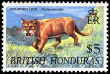 British Honduras 1968 $5 Puma unmounted mint.