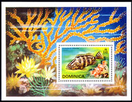 Dominica 1975 Fish souvenir sheet unmounted mint.