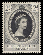 Gilbert & Ellice Islands 1953 Coronation lightly mounted mint.