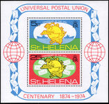 St Helena 1974 Centenary of UPU souvenir sheet unmounted mint.