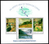 Tristan da Cunha 1976 Paintings by Roland Svensson souvenir sheet unmounted mint.