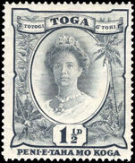 Tonga 1920-35 1½d grey-black lightly mounted mint.