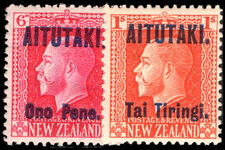 Aitutaki 1916-17 pair lightly mounted mint.